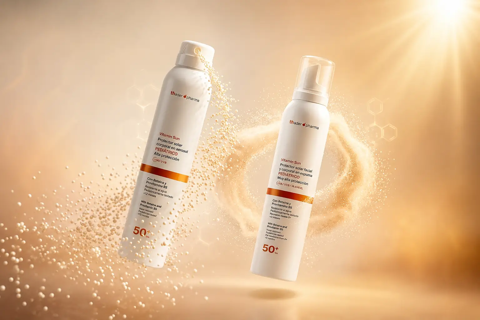 Protectores solares pediátricos Vitamin Sun de Thader Pharma