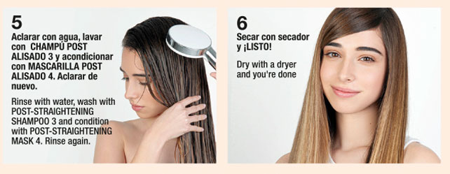 Acabado final para alisar pelo