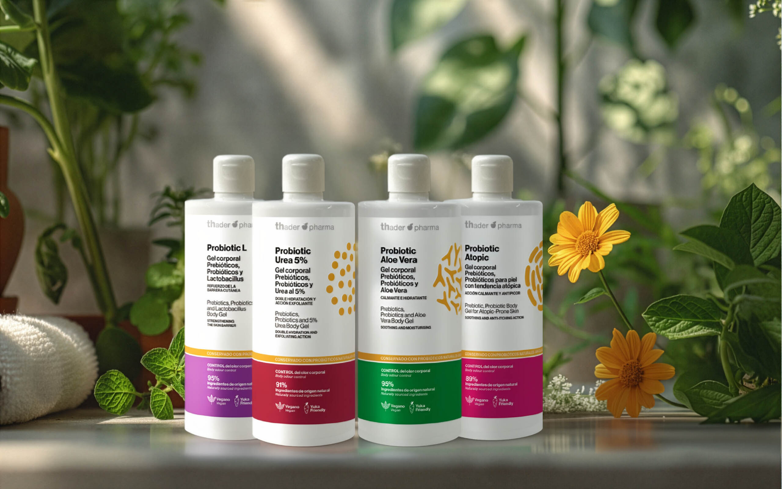 Línea de geles corporales Probiotic de Thader Pharma