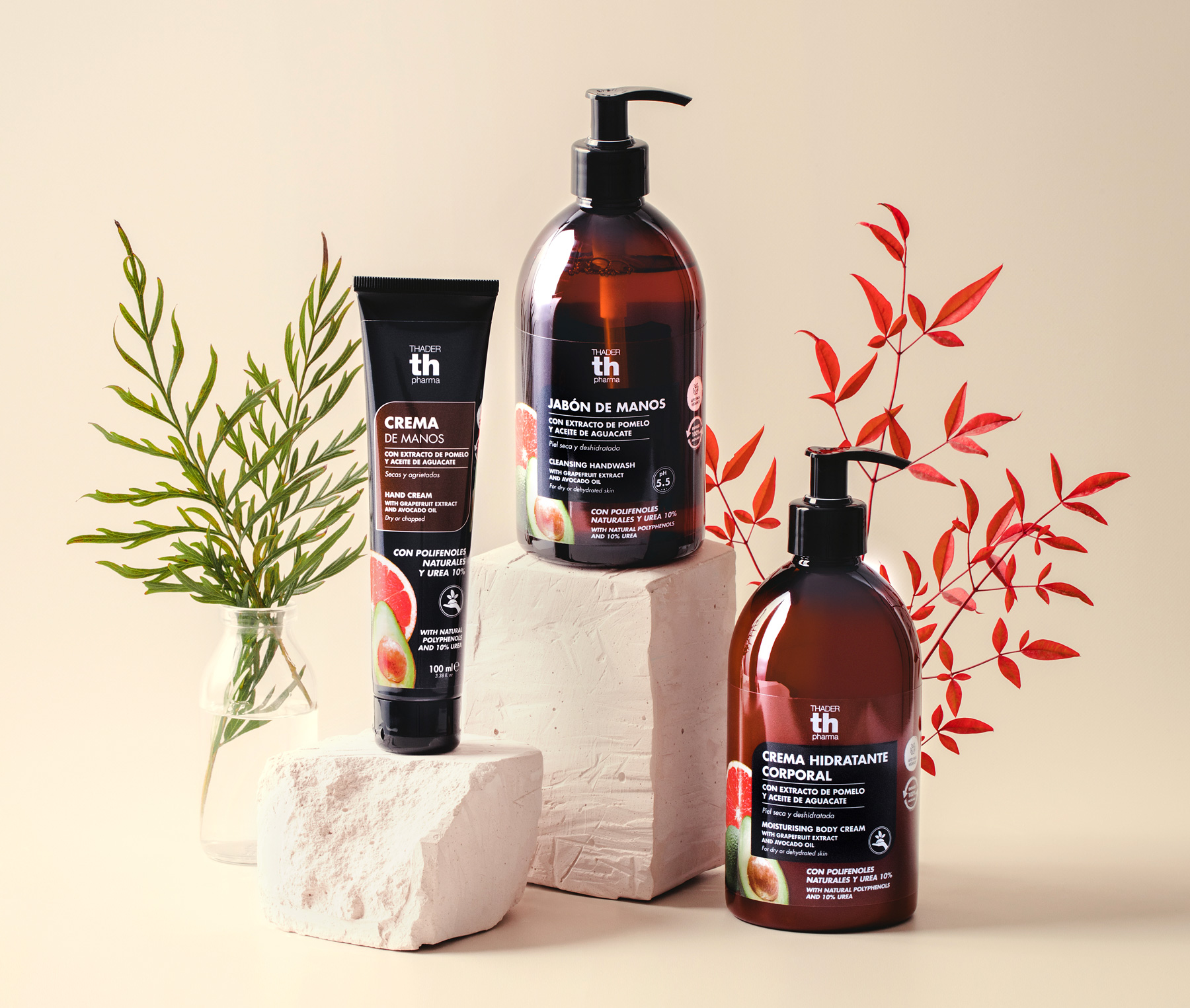 Cosmética con polifenoles para el cuidado de la piel. 