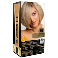 Kit Tinte en casa V-Color | 10 Rubio platino