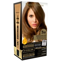 Kit Tinte en casa V-Color | 7.03 Rubio medio natural dorado