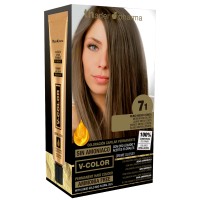Kit Tinte en casa V-Color | 7.1 Rubio medio ceniza