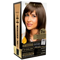 Kit Tinte en casa V-Color | 7.23 Rubio medio perla dorado