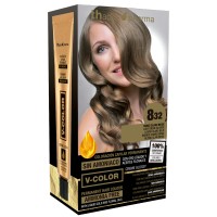 Kit Tinte en casa V-Color | 8.32 Rubio claro beige