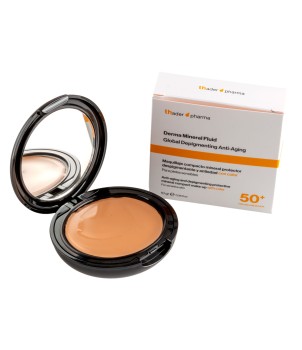 Maquillaje compacto mineral protector con color FPS 50+ Derma Mineral Fluid