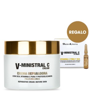 Creme facial V-Ministral C + BRINDE: Vitamina C pura e SCA V - Ministral C