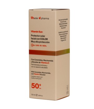 Protetor solar facial com cor 50  Vitamina D Vitamin Sun