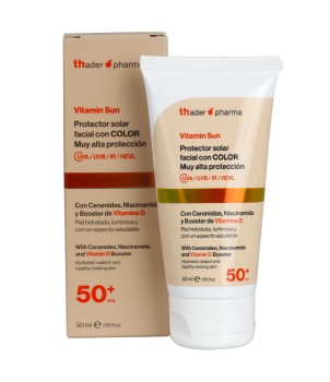 Protetor solar facial com cor 50  Vitamina D Vitamin Sun