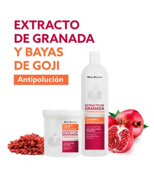 Champú con extracto de Granada y Goji