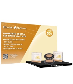 Maquillaje compacto con protección solar